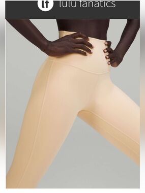Lululemon Align leggings,17”  in Prosseco (light biege), double lined.Sz 2